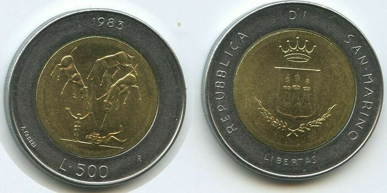 San Marino Lire R G Nuclear War Threat Fast Unzirkuiert