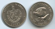 Kuba 1 Peso M#3087 - Kuba Peso Central American & Carribean Cup - RAR Auflage nur 5000 Stück