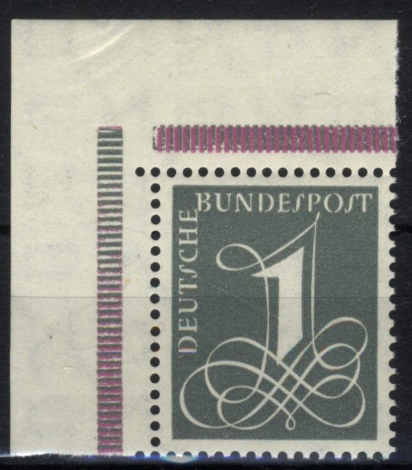 1958 Bund Heuss Zusammendruck ER 5YII 1 Postfrisch Ecke Oben Links Aus