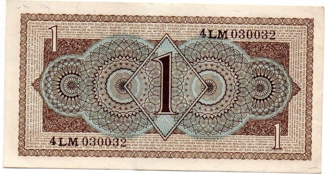 Pays Bas Netherlands Niederlande 1 Gulden 8 08 1949 VF MA Shops