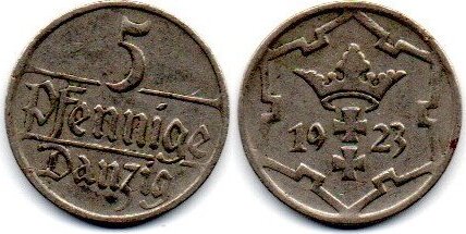 Danzig Gdansk Pfennig Vf Ma Shops