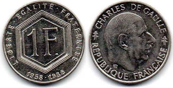 France Frankreich Franc De Gaulle Sans Differents Vf Ma Shops