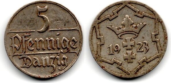 Danzig Gdansk Pfennig Vf Ma Shops