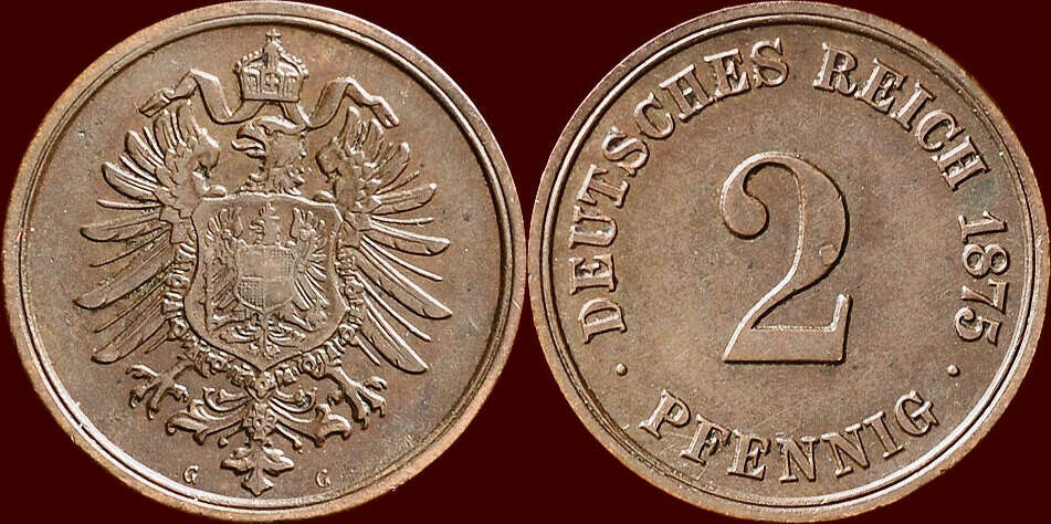 Pfennig Germany Deutsches Reich Wilhelm I G