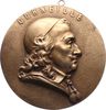 Personenmedaillen Einseitige Bronzegussmedaille Corneille, Pierre *1606, +1684, französischer Dramatiker.