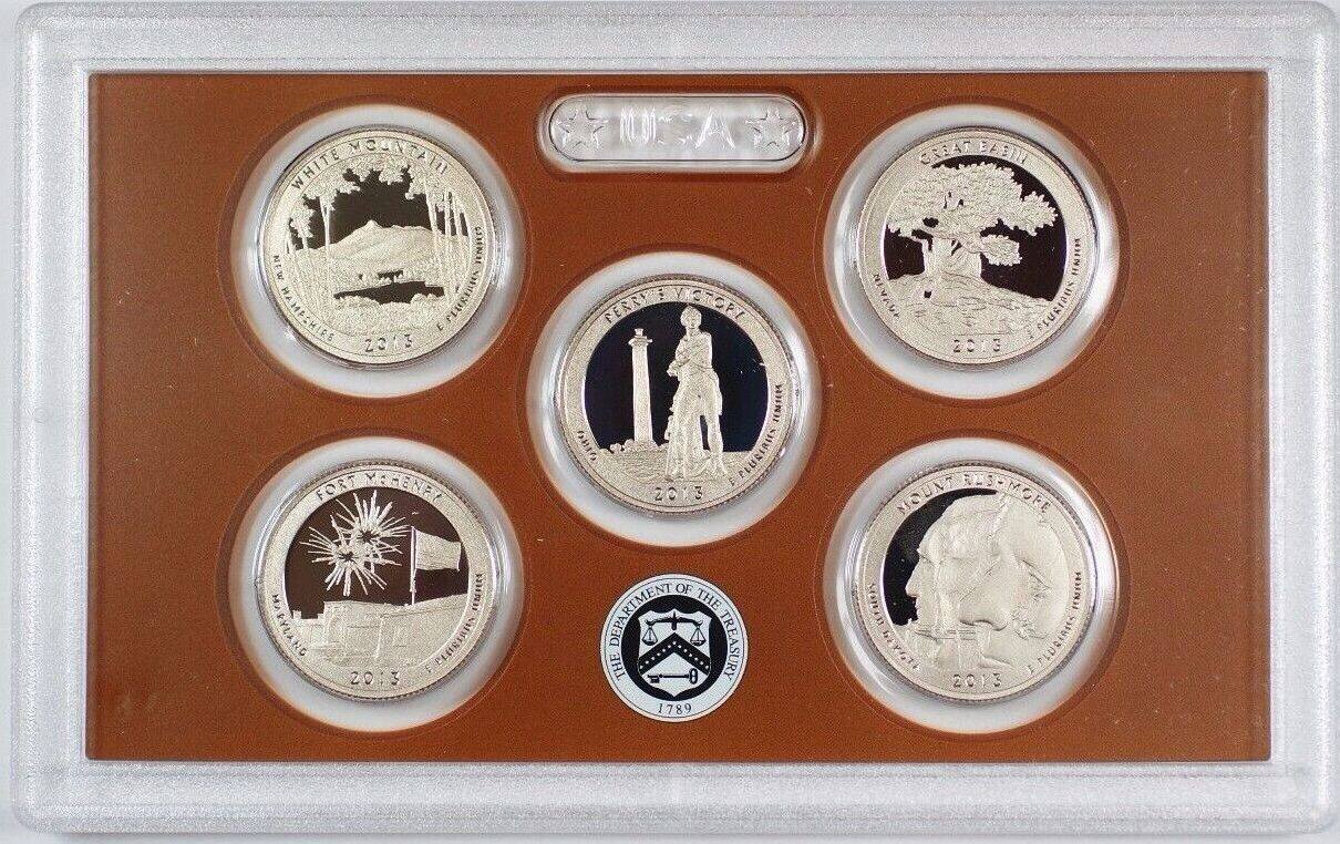 USA 2013 S United States ATB Quarters Proof Set 5 GEM Coins ONLY NO