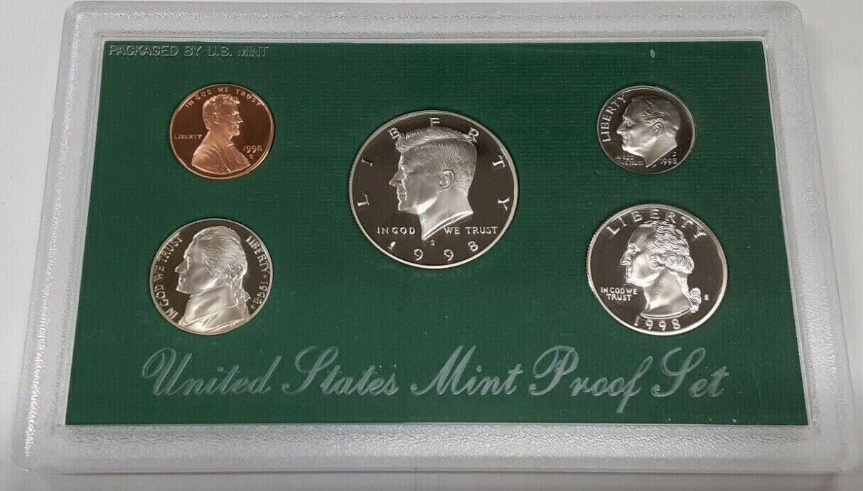 1998 S US Mint Clad Proof Set Gem Coins ONLY NO Box COA Gem PP Coins