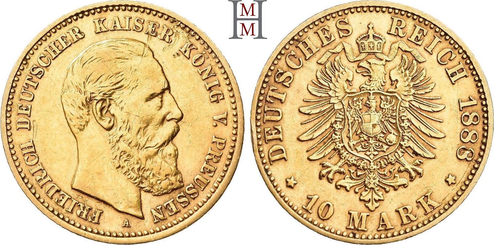 Reichsgoldm Nzen Mark A Preussen Friedrich Iii Rf Sehr