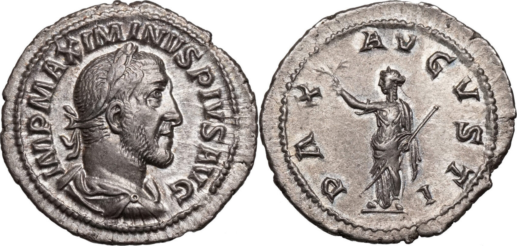 Maximinus I Thrax Ar Denar Rom Pax H Lt Zweig Und Zepter