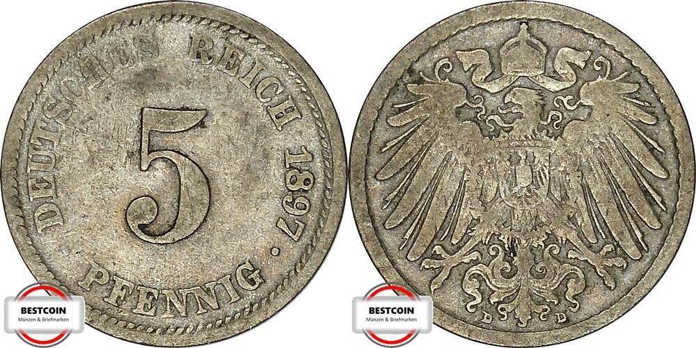 Pfennig D J Kursm Nze Aus Dem Kaiserreich Ss Ma Shops