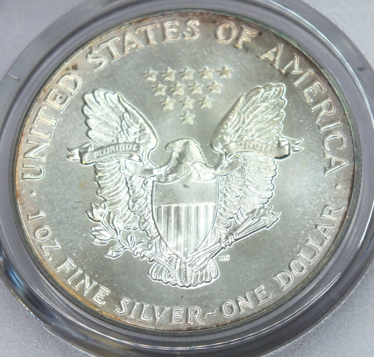 Anlagemünzen Dollar 1987 American Eagle 1 oz Silver PCGS MS69 Toning