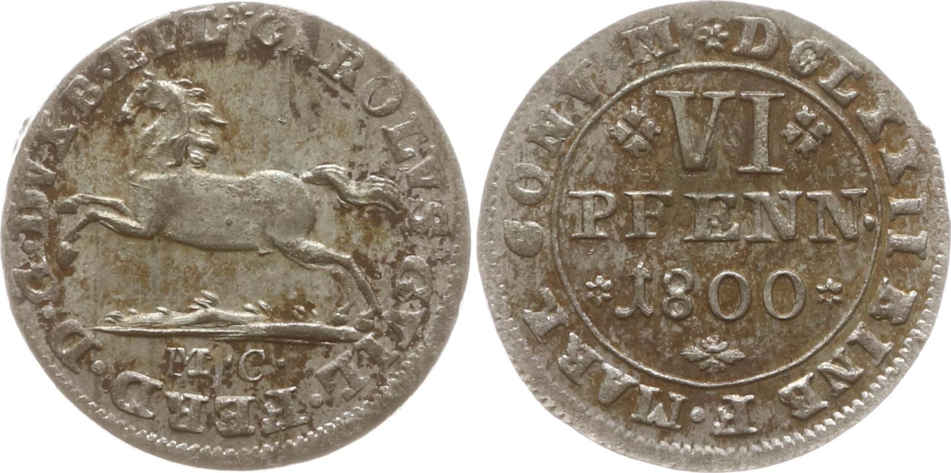 Braunschweig Wolfenb Ttel Pfennig Mc Karl Wilhelm Ferdinand