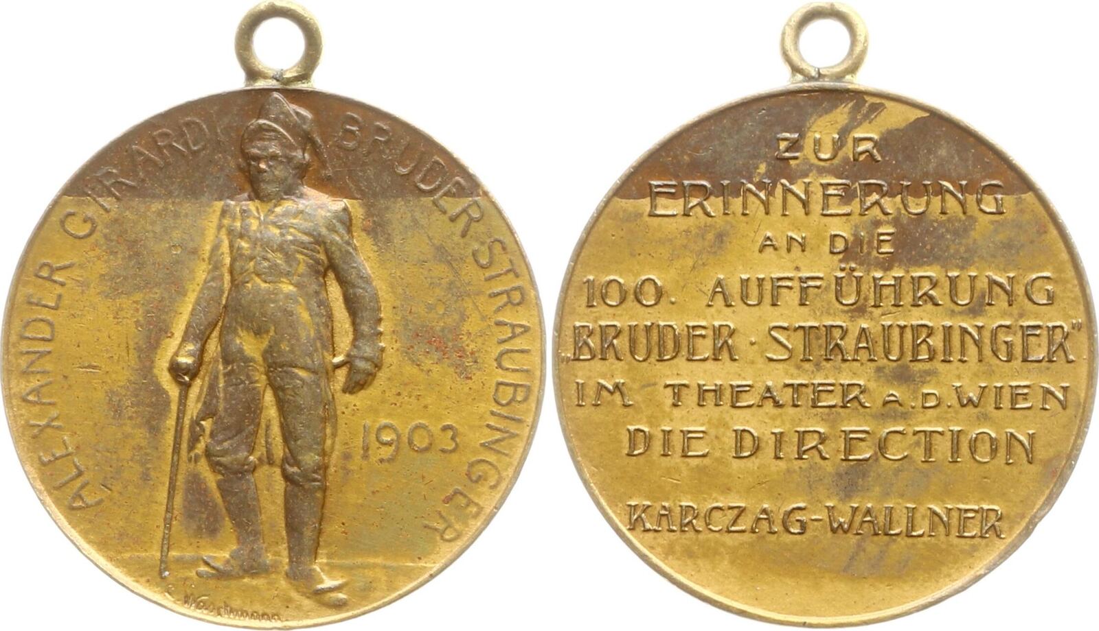 Sterreich Kaiserreich Wien Kleine Tragbare Bronzemedaille R V