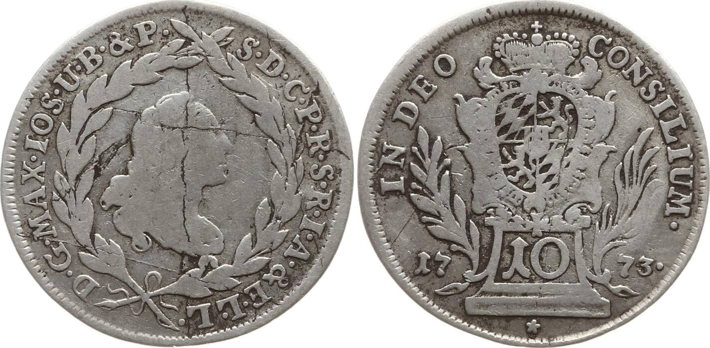 Bayern Kurfürstentum 10 Kreuzer 1773 Maximilian III Joseph 1745