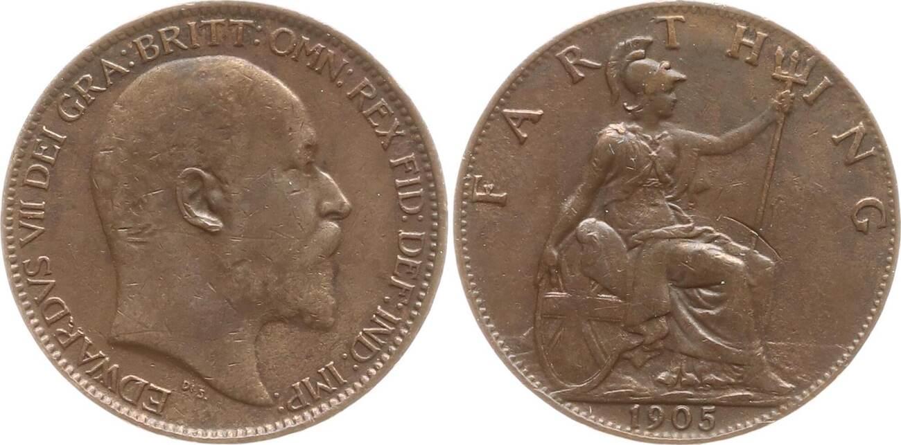 Gro Britannien Farthing Edward Vii Besser Als Sehr