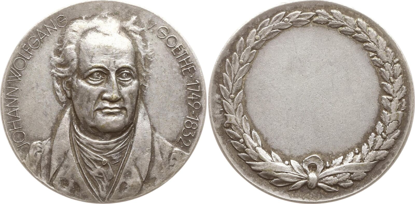 Deutschland Kaiserreich Versilberte Bronzemedaille O J Brb Goethe N