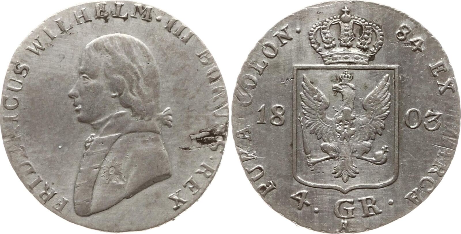 Brandenburg Preußen 4 Groschen 1803 A Friedrich Wilhelm III 1797