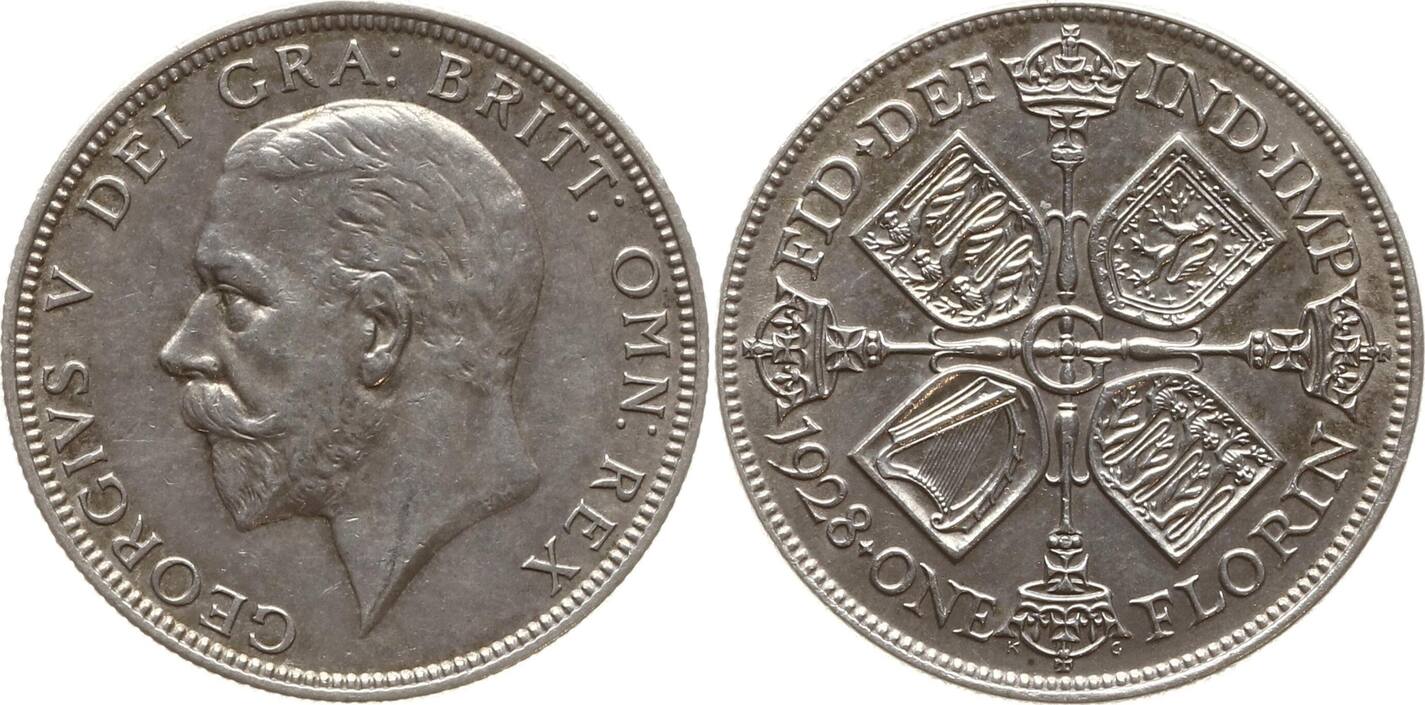 Gro Britannien Florin Shilling George V Sehr