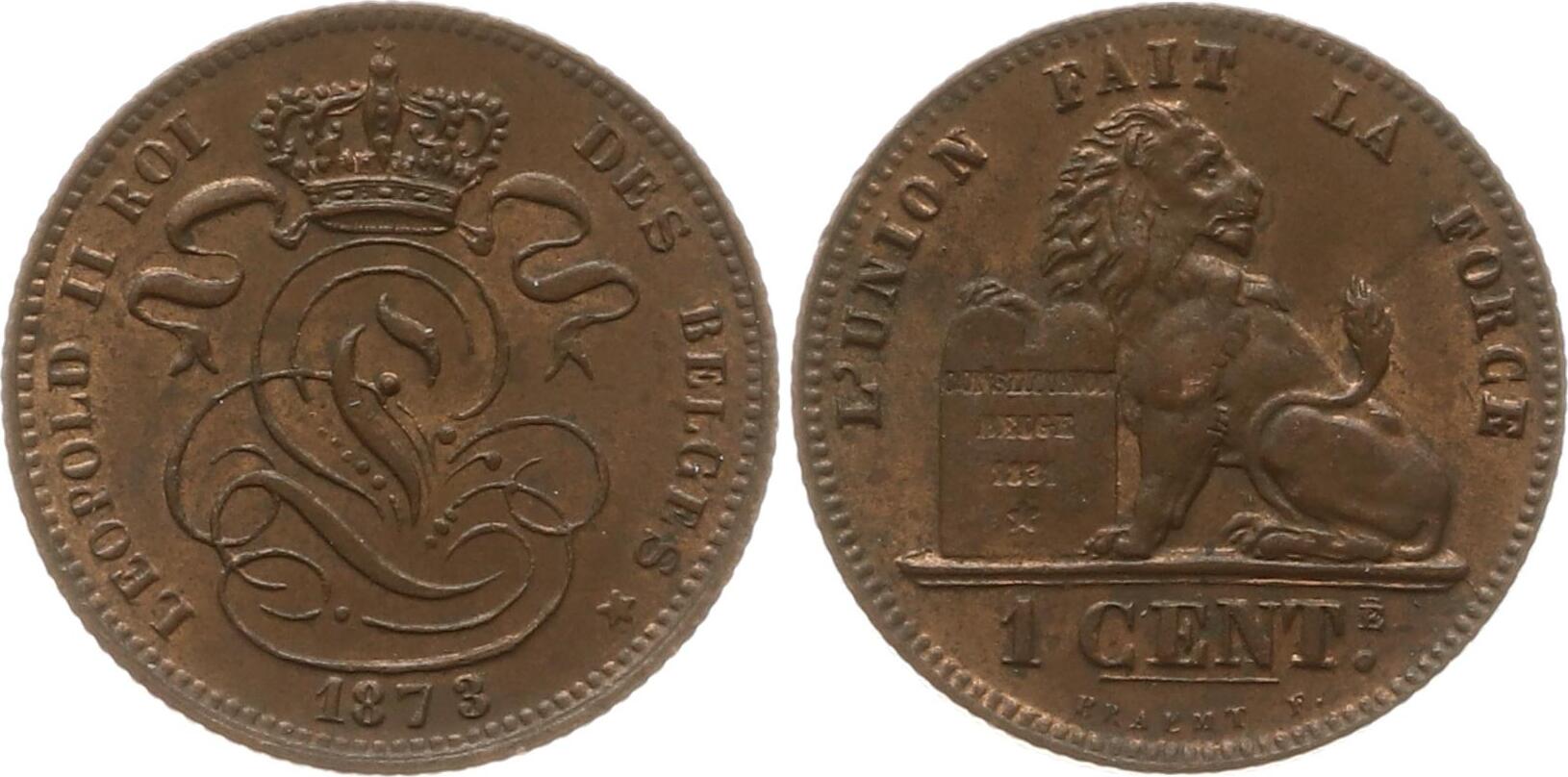 Belgien K Nigreich Centime Leopold Ii Vorz Glich