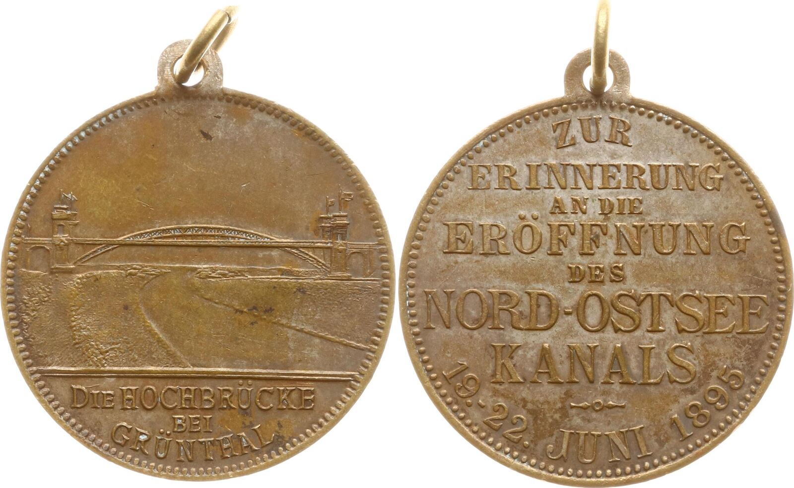 Preußen Königreich Tragbare Bronzemedaille 1895 R Wilhelm II 1888