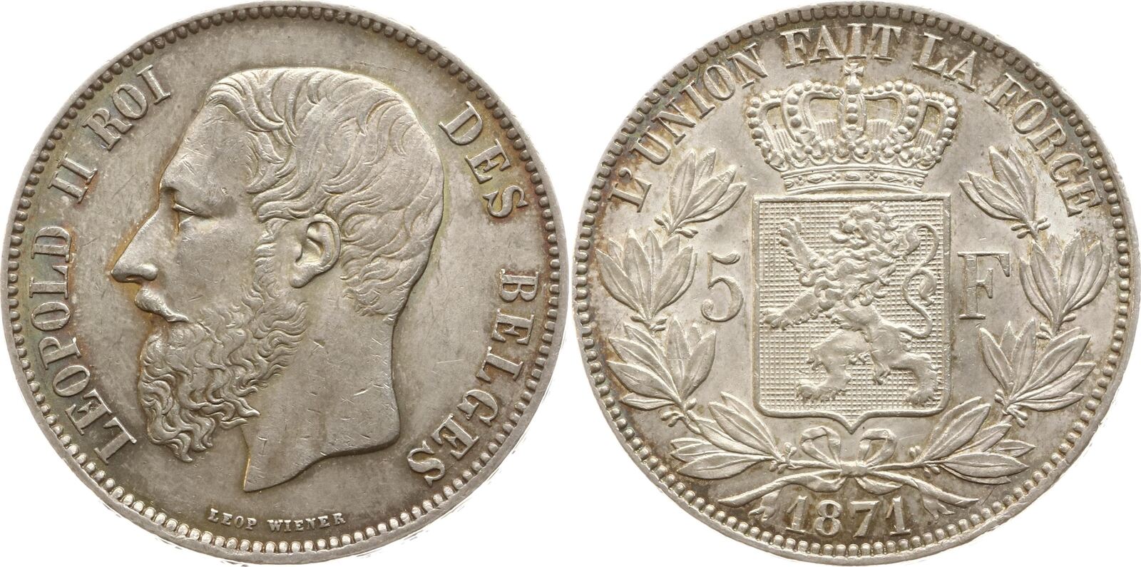 Belgien K Nigreich Francs Leopold Ii Sehr Sch N