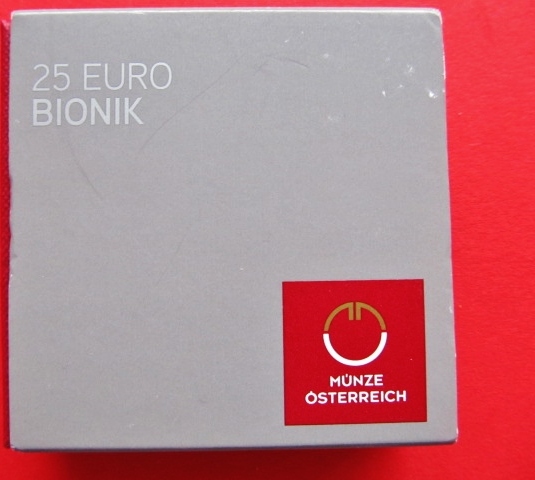 Österreich 25 Euro 2012 Niob Silber 25 Bionik Silber Niob