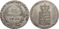Sachsen-Coburg-Saalfeld 20 Kreuzer Ernst 1806-1826.