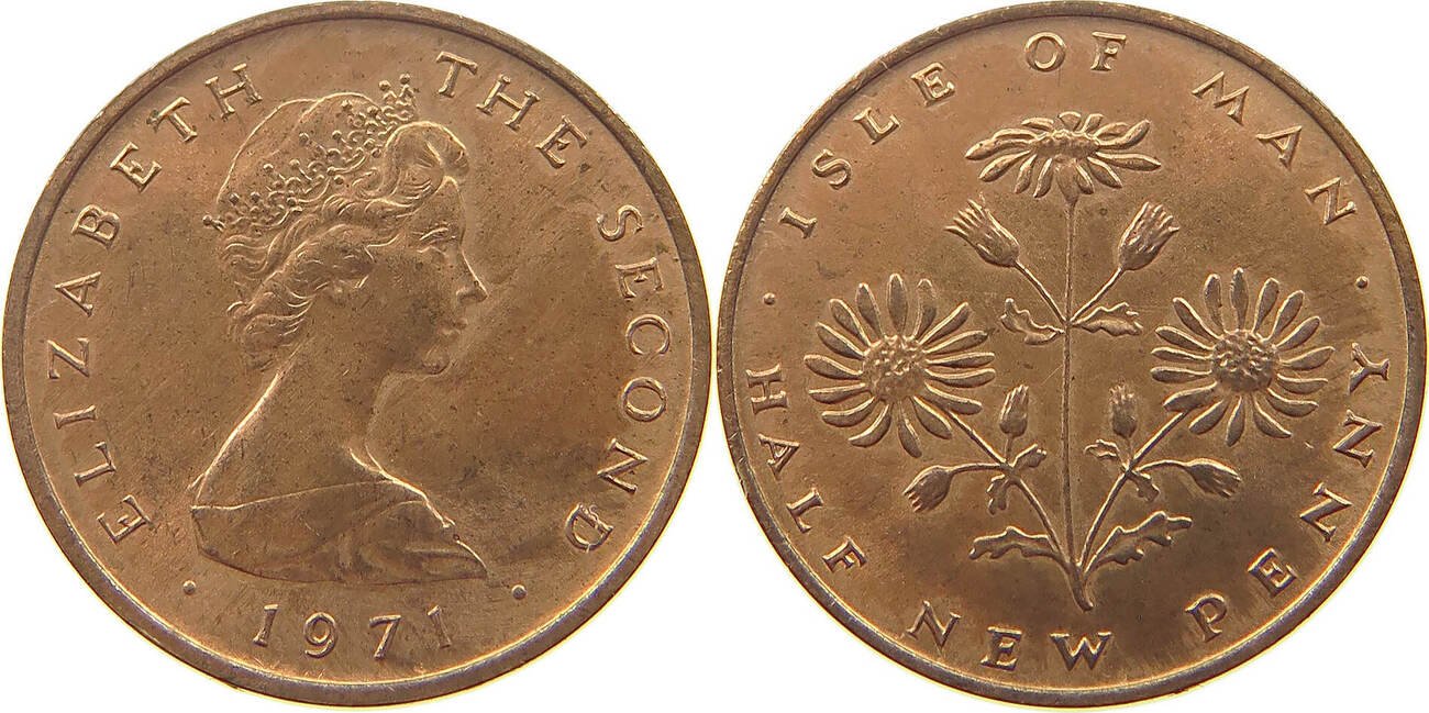 Isle Of Man New Penny Elizabeth Ii Ss Vz Ma Shops