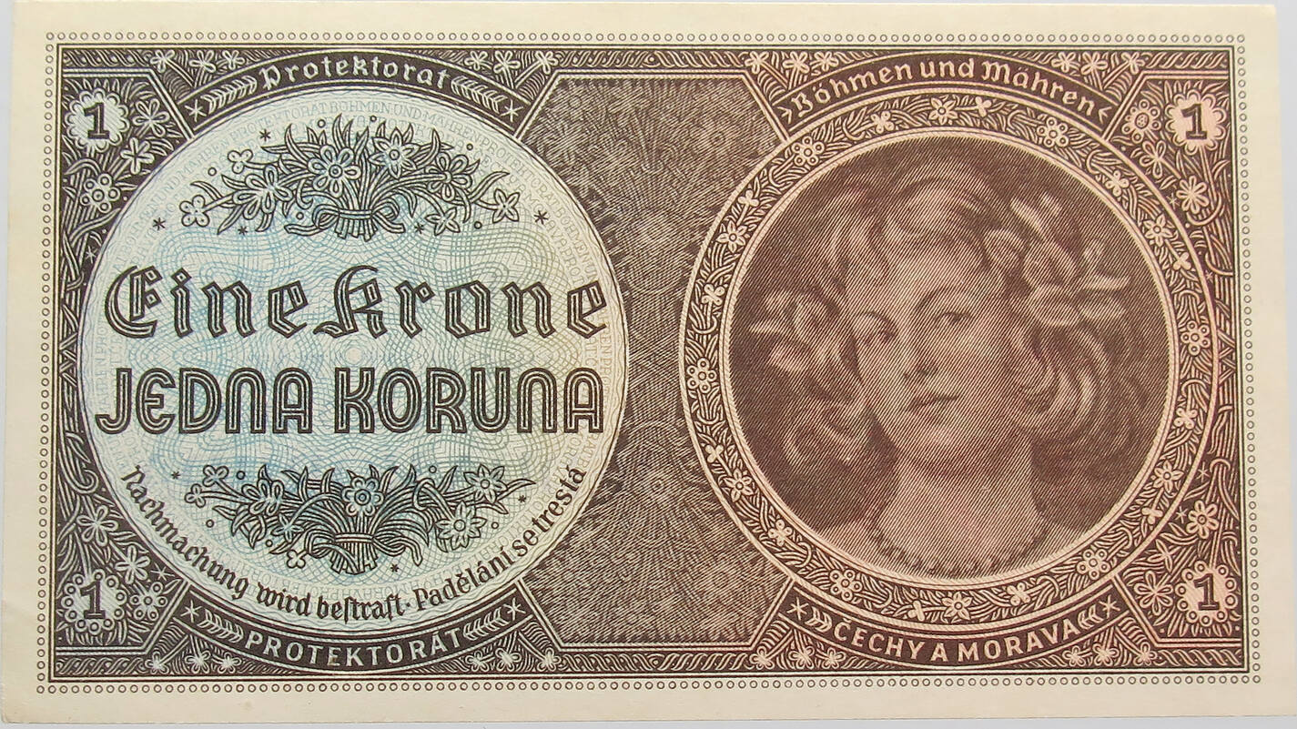 PROTEKTORAT BÖHMEN UND MÄHREN KORUNA KRONE 1940 VZ MA Shops