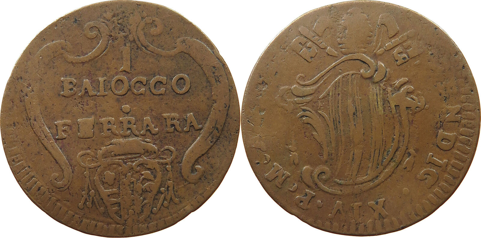 PAPAL STATES BAIOCCO FERRARA BENEDICT XIV S SS MA Shops