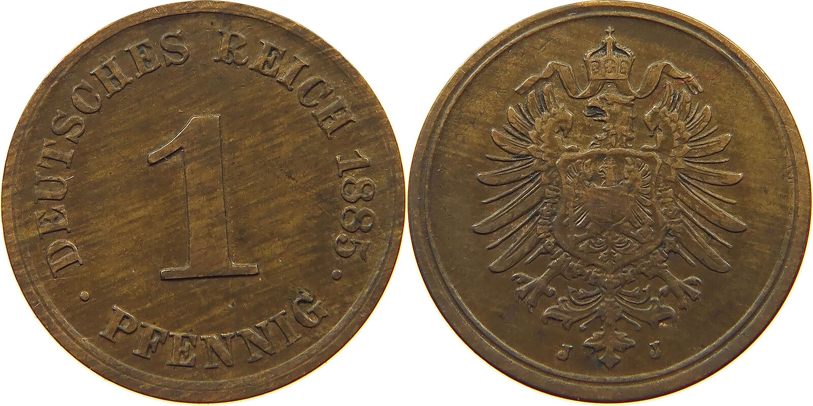 KAISERREICH PFENNIG 1885 J SS MA Shops