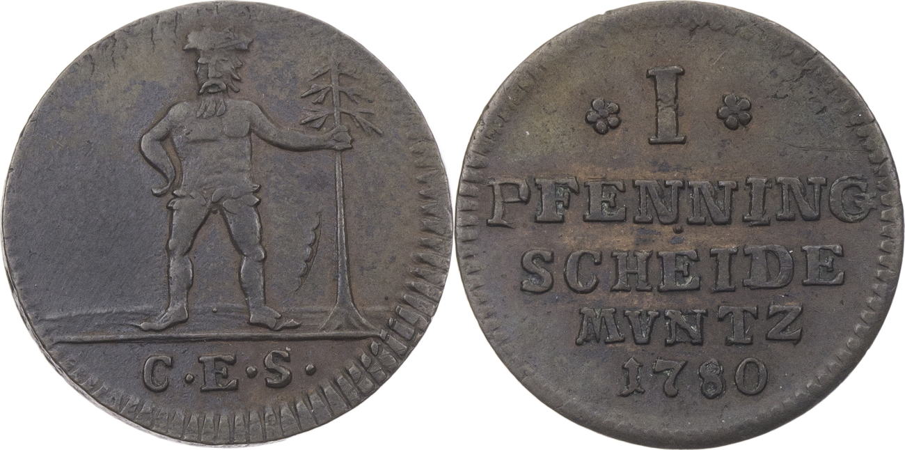 Braunschweig 1 Pfennig 1780 CES Karl Wilhelm Ferdinand 1780 1806 Ss