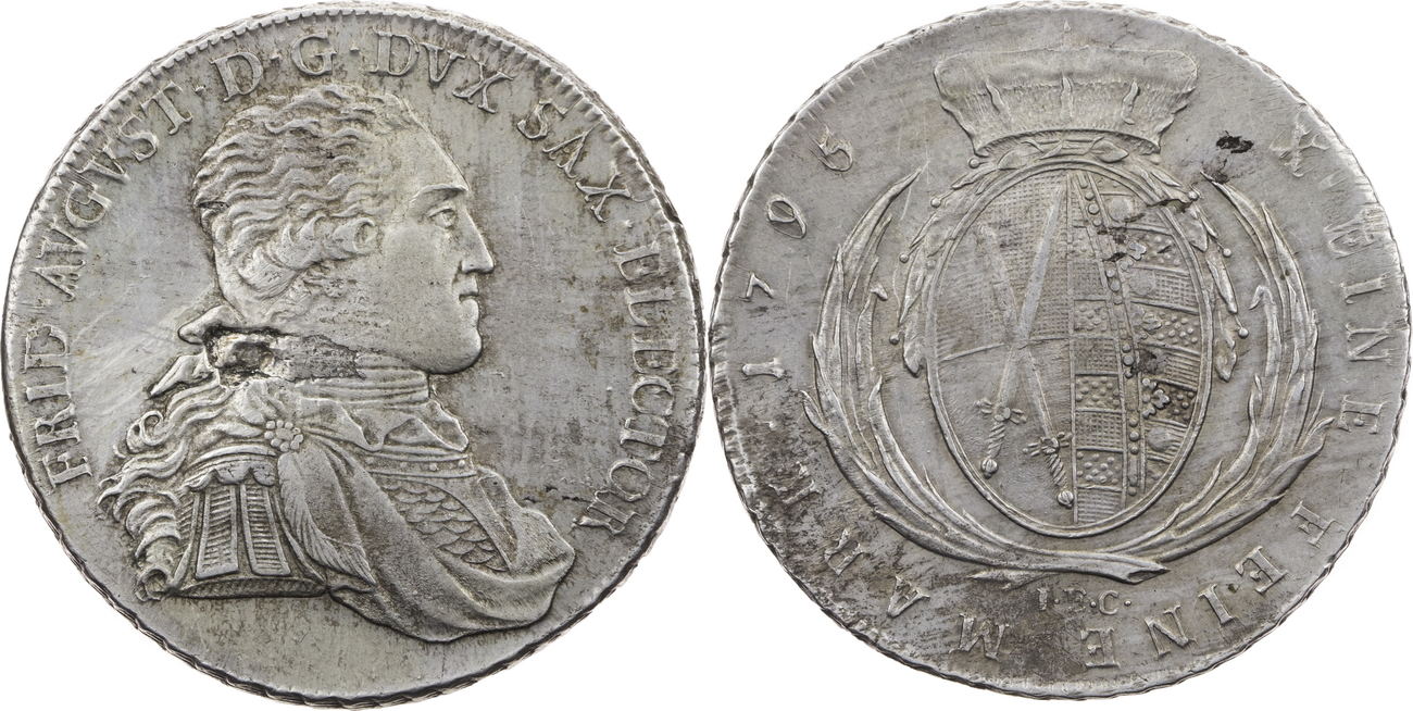 Sachsen Kurfürstentum Taler 1795 IEC Friedrich August III 1763 1806