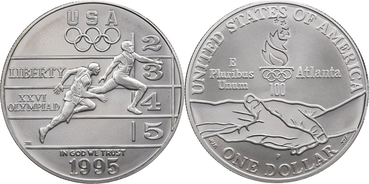 USA 1 Dollar 1995 P Olympische Sommerspiele In Atlanta 1996