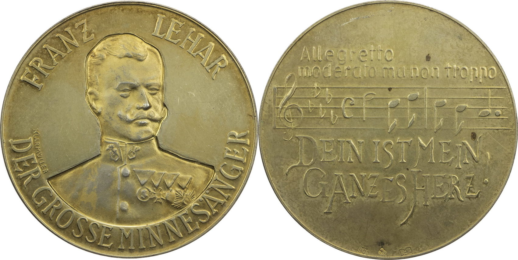 Medaille Auf Den Geburtstag Von Franz Lehar Dein Ist Mein Ganzes