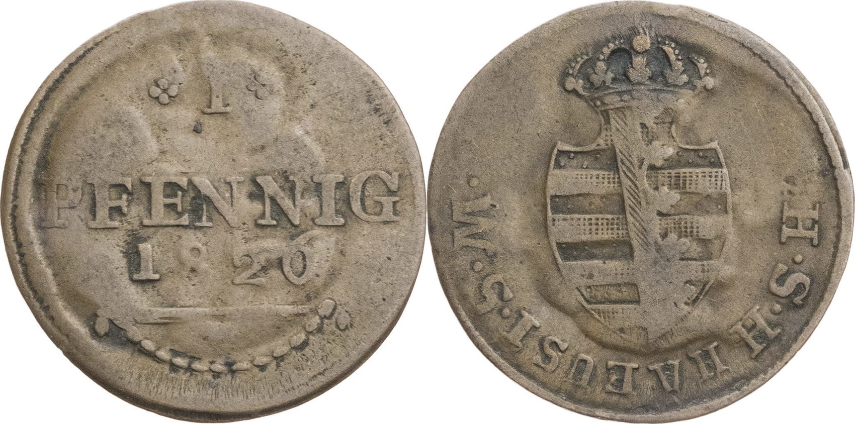 Sachsen Hildburghausen Pfennig Friedrich Kursm Nze