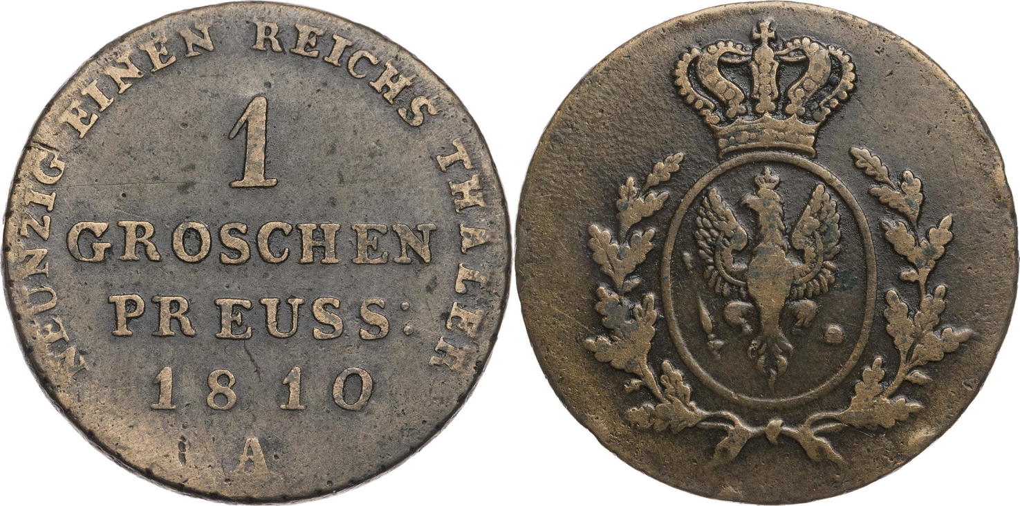 Preussen Königreich 1 Groschen 1810 A Friedrich Wilhelm III 1797