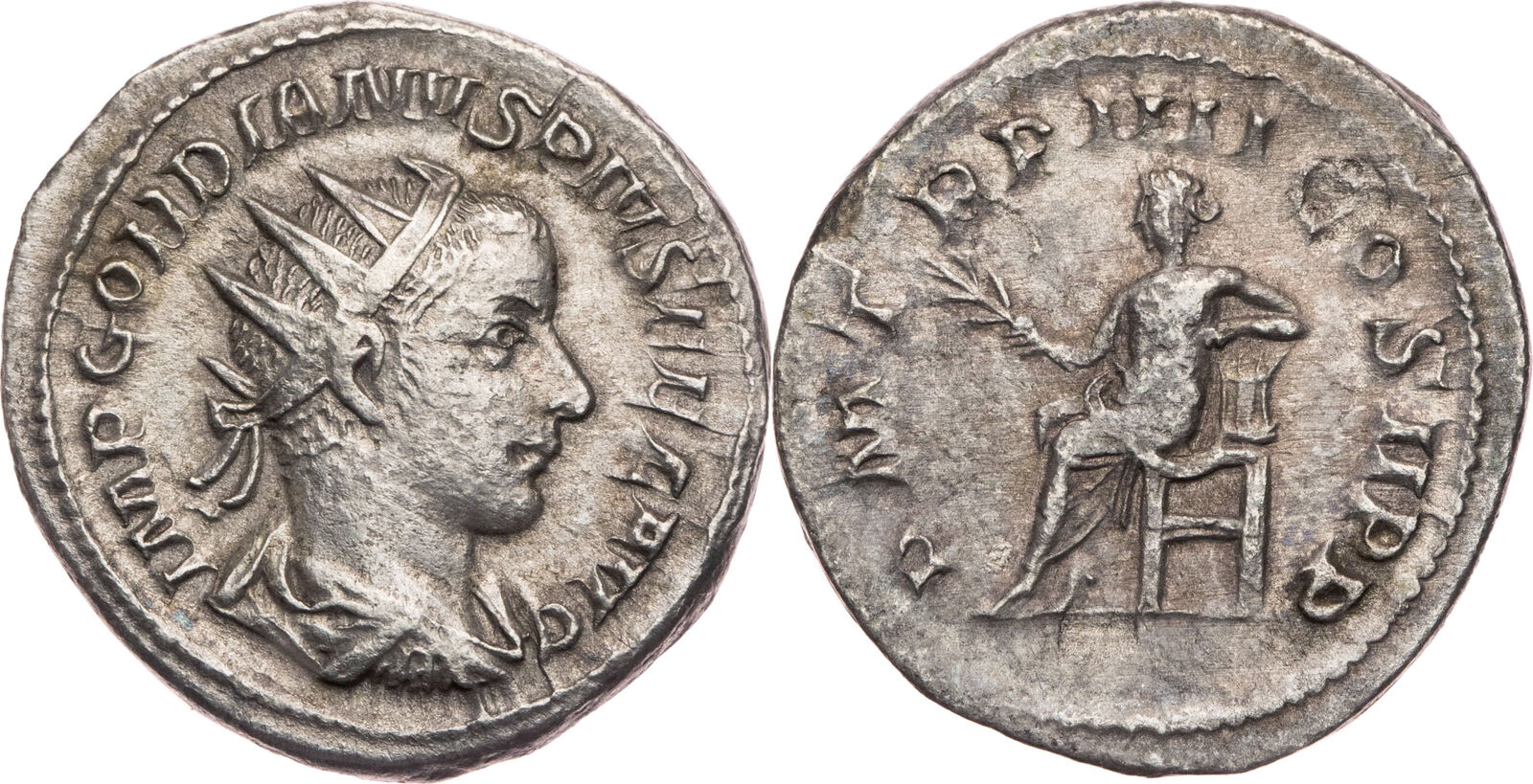 Römische Kaiserzeit Antoninian 241 243 n Chr Gordianus III Büste