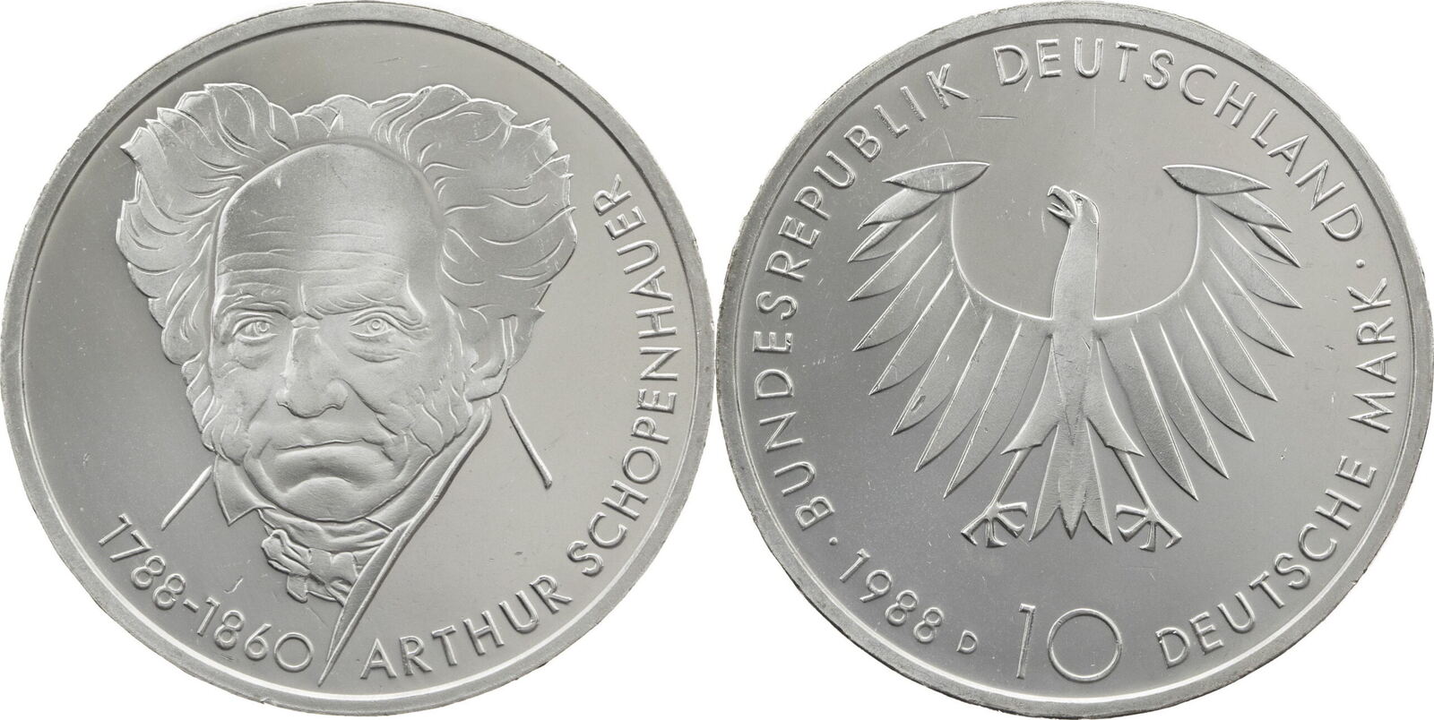 Bundesrepublik Deutschland 10 DM 1988 D Zum 200 Geburtstag Von Arthur