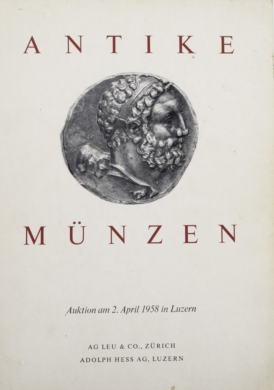 Luzern Zürich AG Leu Co und Adolph Hess AG Auktion vom 2 April