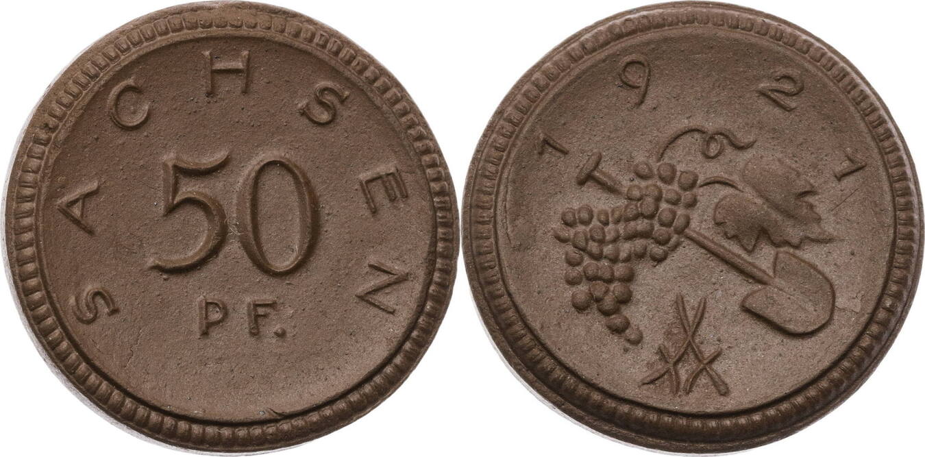 Sachsen Pfennig Notm Nzen Aus B Ttger Steinzeug Ss Vz Ma Shops