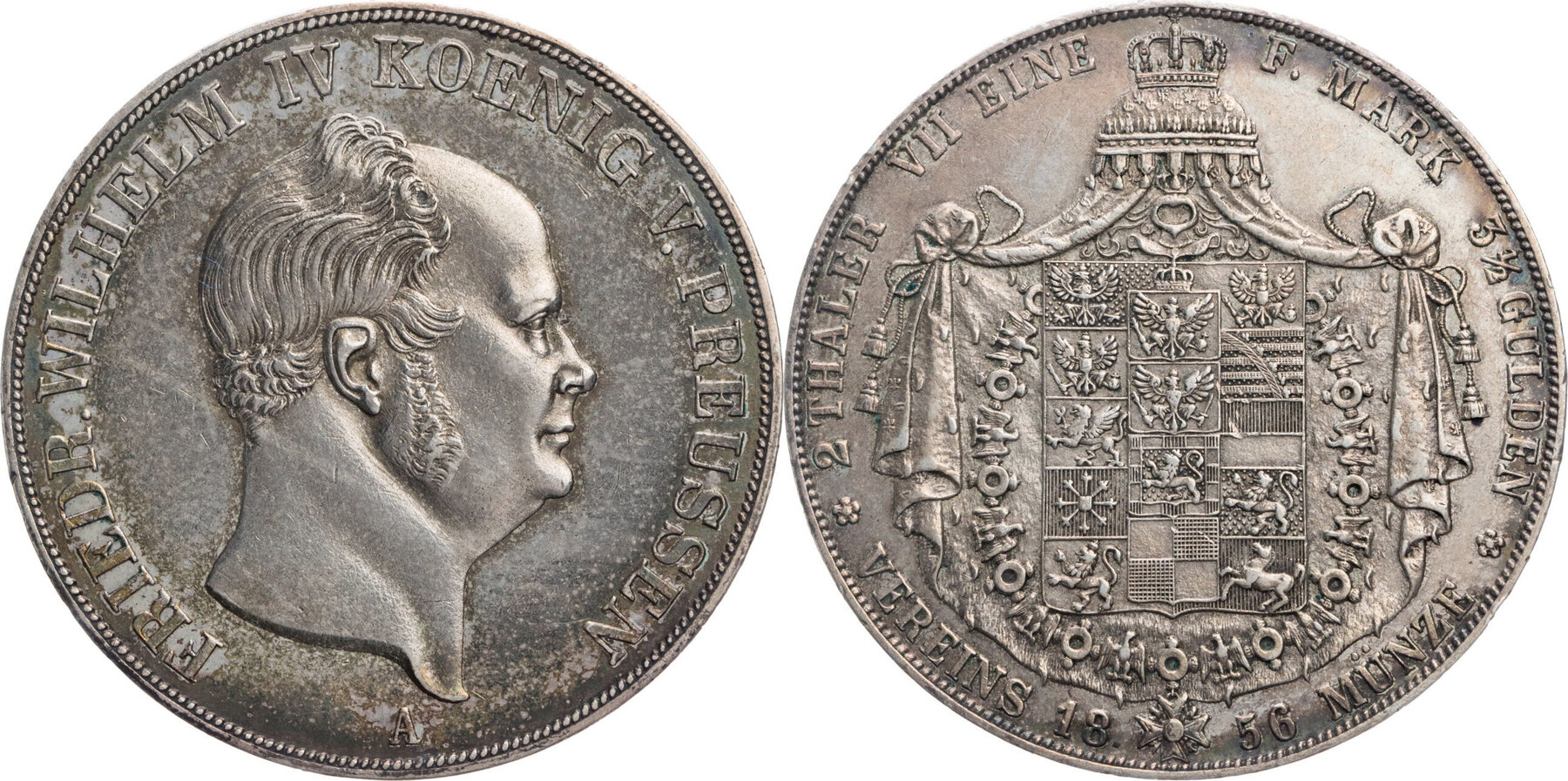 Preussen Königreich Doppeltaler 1856 A Friedrich Wilhelm IV 1840