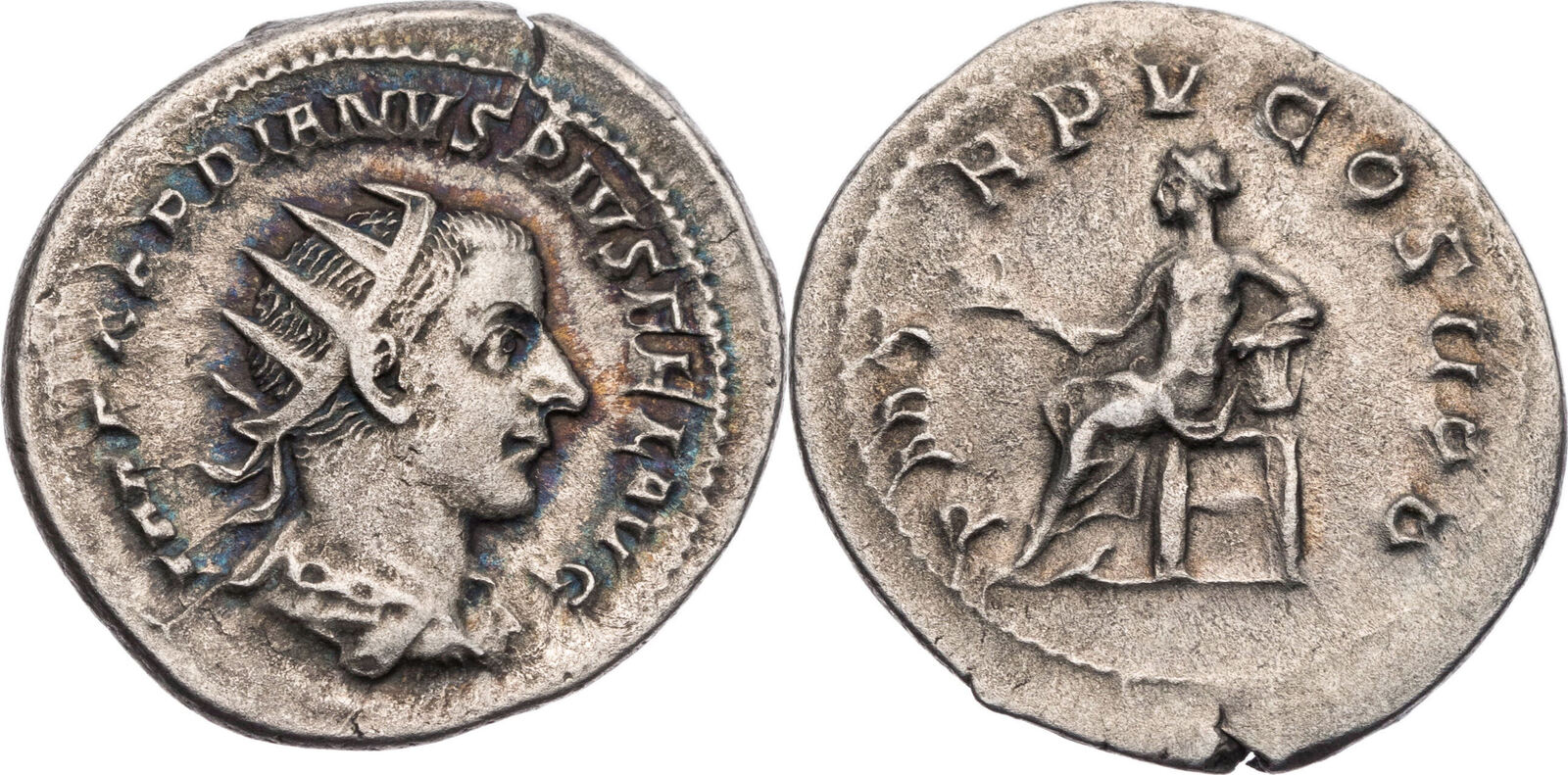 Römische Kaiserzeit Antoninian 241 243 n Chr Gordianus III Büste