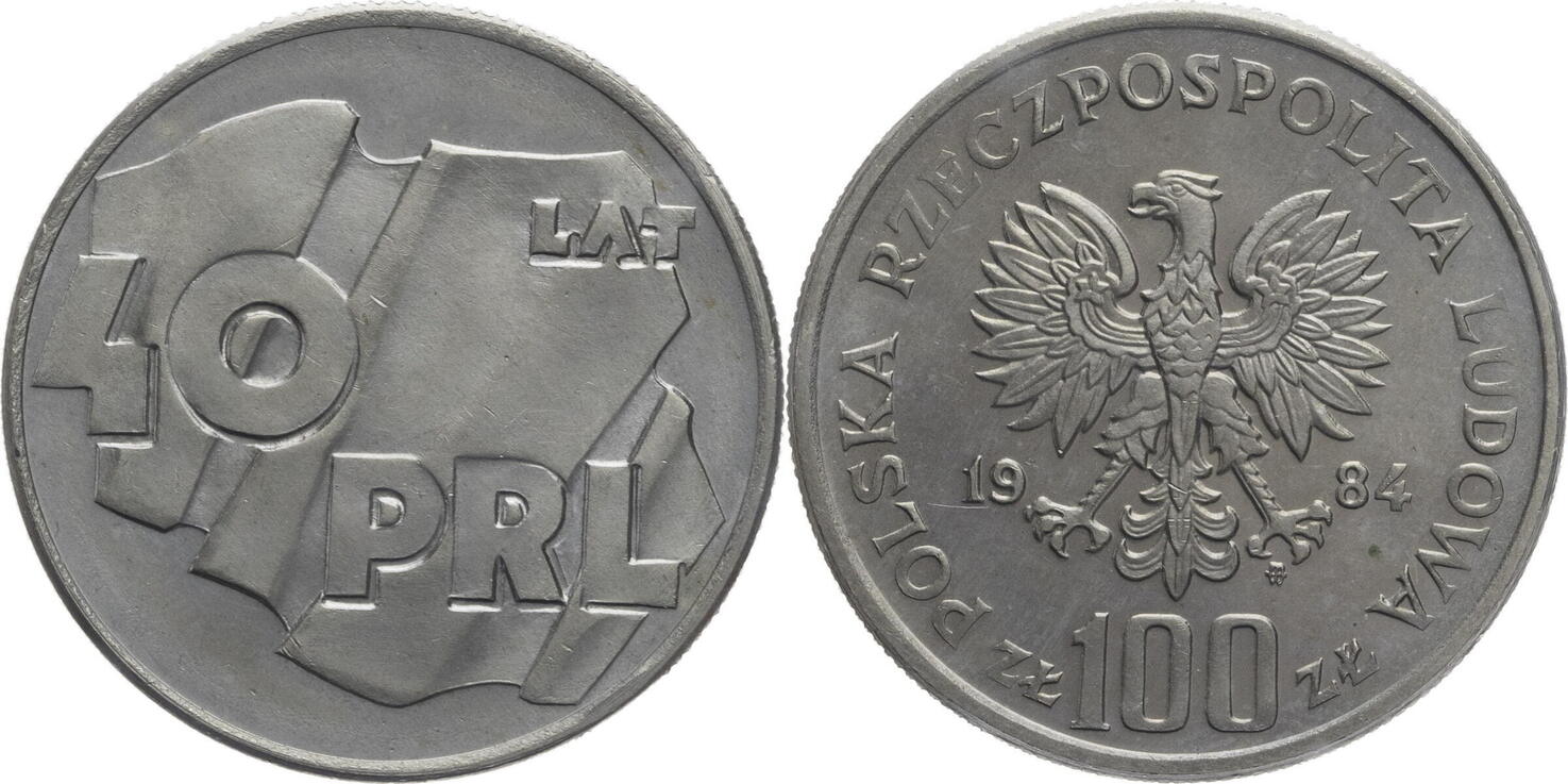 Polen Volksrepublik 100 Zloty 1984 MW 40 Jahre Volksrepublik Vz MA Shops