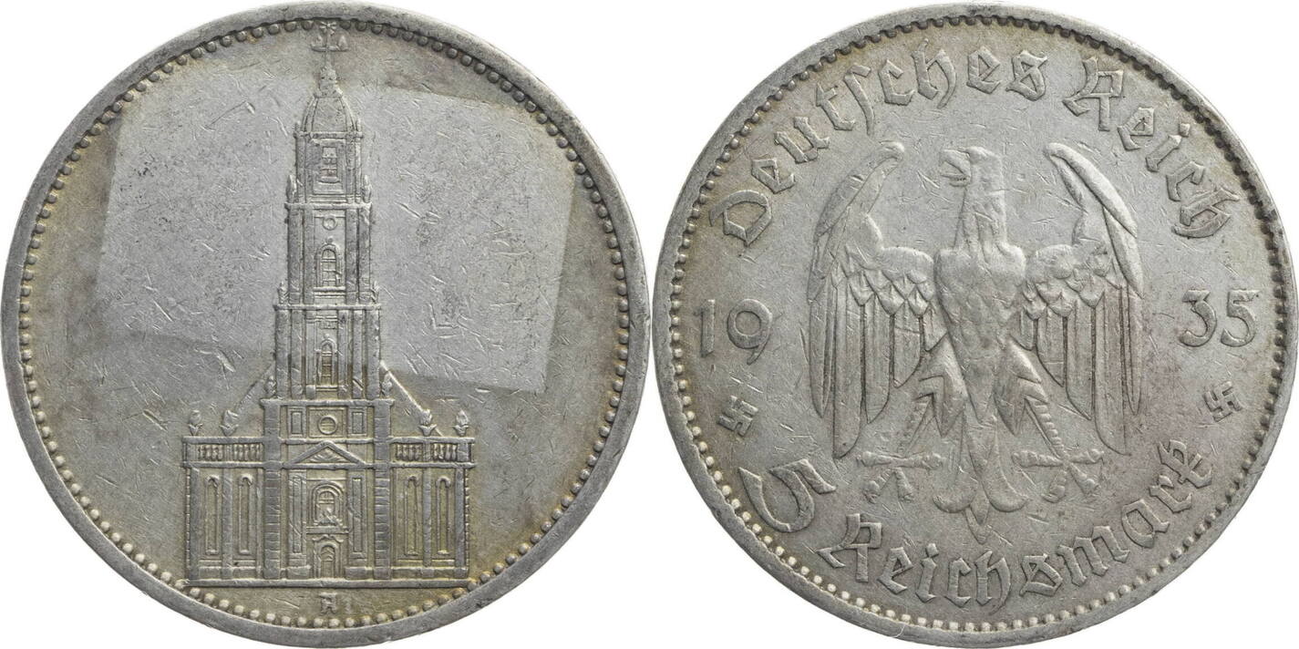 Drittes Reich Reichsmark A Garnisonkirche O Datum Kursm Nze