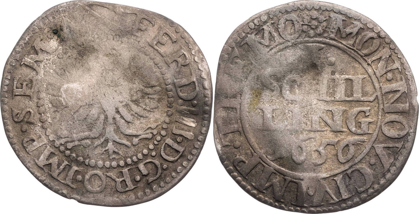 Dortmund Stadt Schilling 1656 Mit Titel Ferdinands III Gewellt S