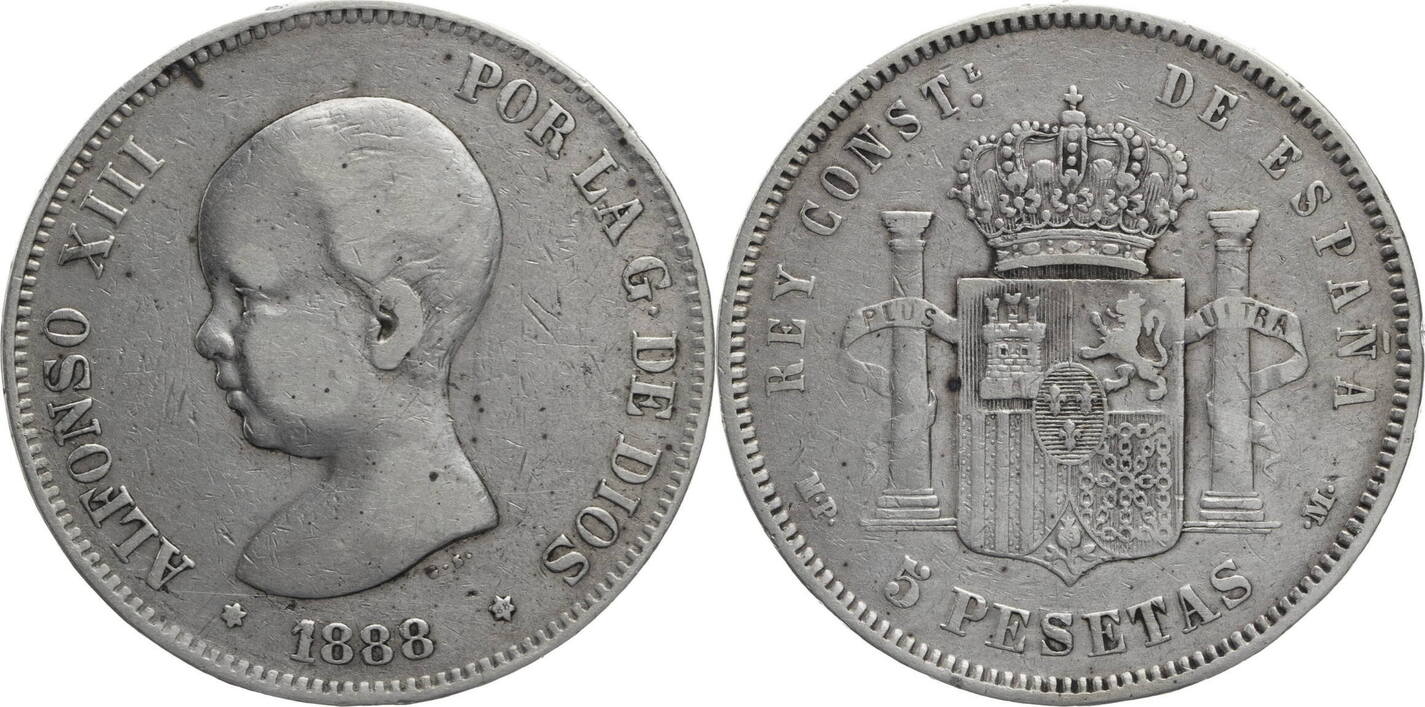 Spanien Pesetas Alfonso Xiii S Ss Ma Shops