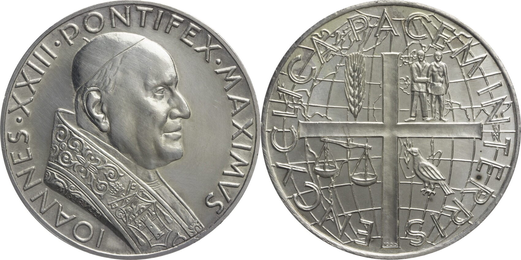 Vatikan Medaille O J Johannes XXIII 1958 1963 Encyclica Pacem