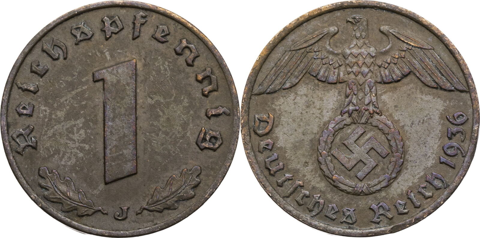 Drittes Reich 1 Reichspfennig 1936 J Kursmünze 1936 1940 ss MA Shops