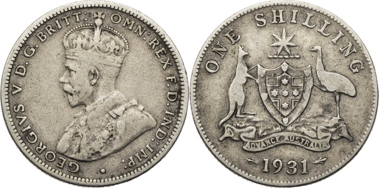 Australien Shilling George V Kursm Nze